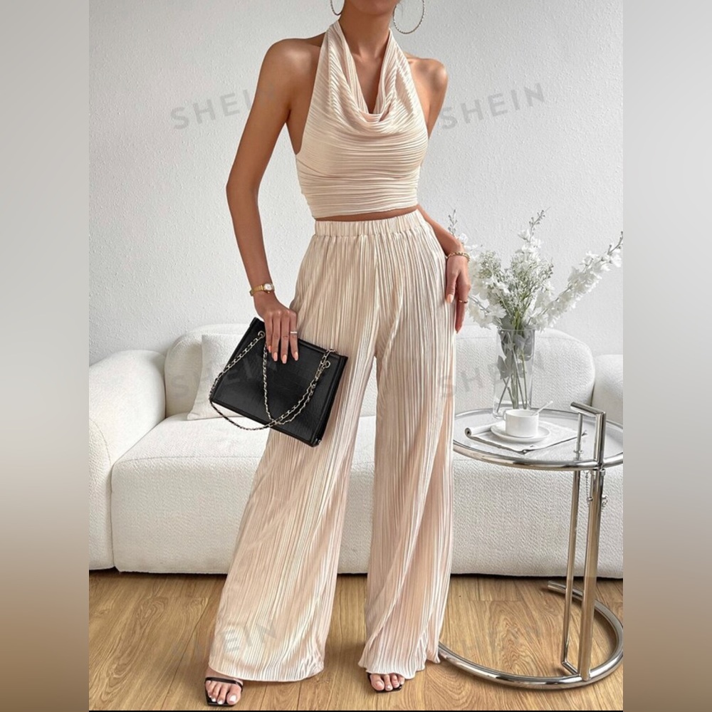 SHEIN halter top set